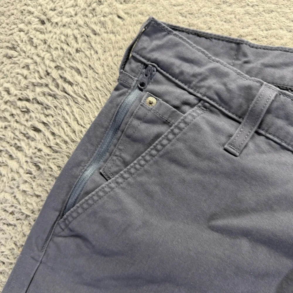 Signature by Levi Pant Mens 34x34 Blue Cotton Chino Straight Preppy Business